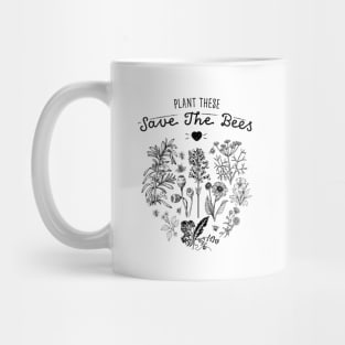 Plant these Save the bees Hippie Nature Lover Mug